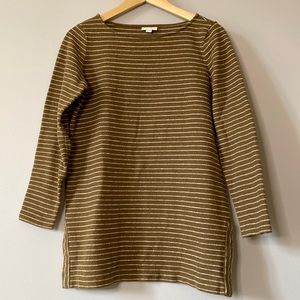 Olive Breton stripe tunic